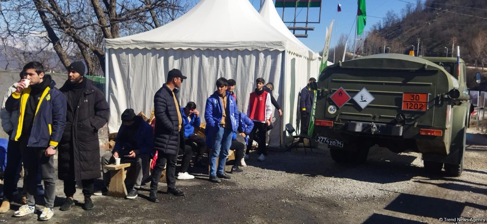 Sülhməramlılara aid 3  maşın Laçın yolundan maneəsiz keçib (FOTO)