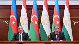 Azərbaycan və Tacikistan prezidentləri mətbuata bəyanatlarla çıxış ediblər (FOTO/VİDEO) (YENİLƏNİB)