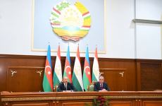 Azərbaycan və Tacikistan prezidentləri mətbuata bəyanatlarla çıxış ediblər (FOTO/VİDEO) (YENİLƏNİB)
