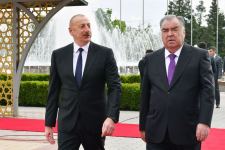 Azərbaycan Prezidenti İlham Əliyevin Düşənbədə rəsmi qarşılanma mərasimi olub (FOTO/VİDEO)