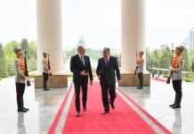 Azərbaycan Prezidenti İlham Əliyevin Düşənbədə rəsmi qarşılanma mərasimi olub (FOTO/VİDEO)
