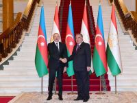 Azərbaycan Prezidenti İlham Əliyevin Düşənbədə rəsmi qarşılanma mərasimi olub (FOTO/VİDEO)