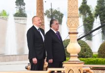 Azərbaycan Prezidenti İlham Əliyevin Düşənbədə rəsmi qarşılanma mərasimi olub (FOTO/VİDEO)