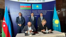 Qazaxıstanla Azərbaycan arasında biznes sazişləri imzalanıb (FOTO)