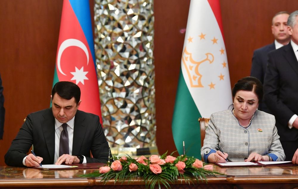 Azərbaycan-Tacikistan sənədləri imzalanıb (FOTO/VİDEO) (YENİLƏNİB)