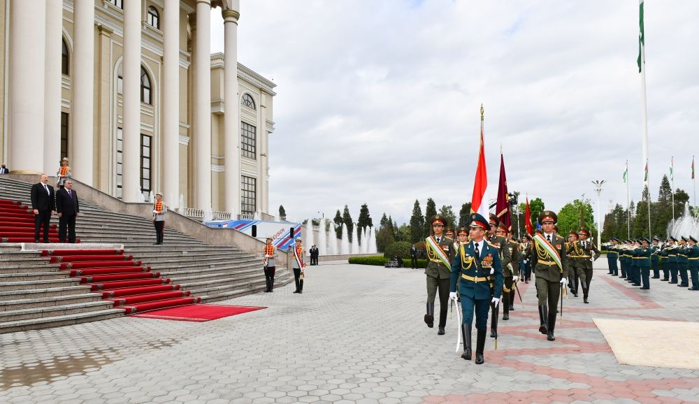 Azərbaycan Prezidenti İlham Əliyevin Düşənbədə rəsmi qarşılanma mərasimi olub (FOTO/VİDEO)