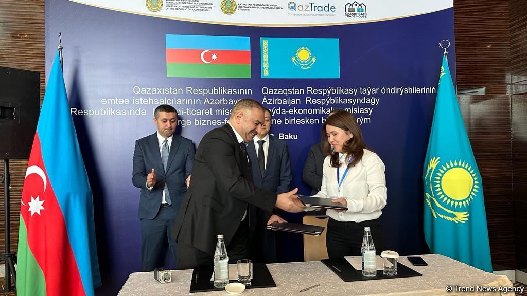 Qazaxıstanla Azərbaycan arasında biznes sazişləri imzalanıb (FOTO)