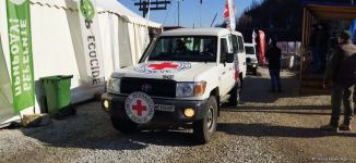 BQXK-ya məxsus avtomobillər Laçın yolundan keçib (FOTO)