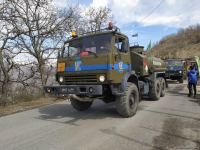 Sülhməramlılara aid 29 avtomobil Laçın yolundan maneəsiz keçib (FOTO)
