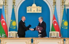 Azərbaycan-Qazaxıstan sənədləri imzalanıb (FOTO/VİDEO) (YENİLƏNİB)