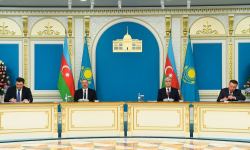 Azərbaycan-Qazaxıstan sənədləri imzalanıb (FOTO/VİDEO) (YENİLƏNİB)