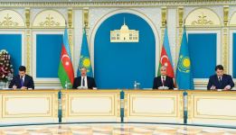 Azərbaycan-Qazaxıstan sənədləri imzalanıb (FOTO/VİDEO) (YENİLƏNİB)