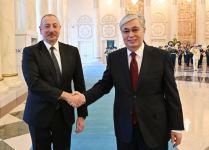 Prezident İlham Əliyevin Astanada rəsmi qarşılanma mərasimi olub (FOTO/VİDEO) (YENİLƏNİB)