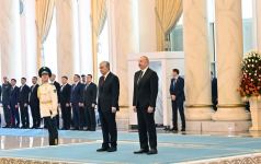 Prezident İlham Əliyevin Astanada rəsmi qarşılanma mərasimi olub (FOTO/VİDEO) (YENİLƏNİB)