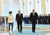 Prezident İlham Əliyevin Astanada rəsmi qarşılanma mərasimi olub (FOTO/VİDEO) (YENİLƏNİB)