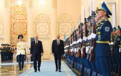 Prezident İlham Əliyevin Astanada rəsmi qarşılanma mərasimi olub (FOTO/VİDEO) (YENİLƏNİB)