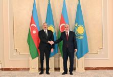 Prezident İlham Əliyevin Astanada rəsmi qarşılanma mərasimi olub (FOTO/VİDEO) (YENİLƏNİB)