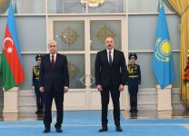 Prezident İlham Əliyevin Astanada rəsmi qarşılanma mərasimi olub (FOTO/VİDEO) (YENİLƏNİB)