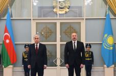 Prezident İlham Əliyevin Astanada rəsmi qarşılanma mərasimi olub (FOTO/VİDEO) (YENİLƏNİB)