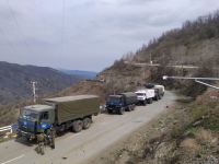 Sülhməramlılara aid 32  avtomobil Laçın yolundan maneəsiz keçib (FOTO)