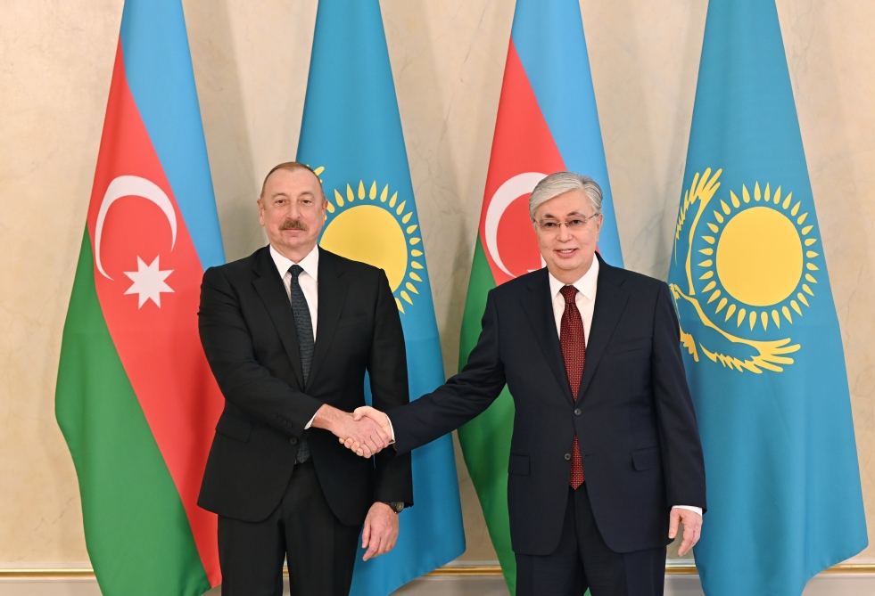 Prezident İlham Əliyevin Astanada rəsmi qarşılanma mərasimi olub (FOTO/VİDEO) (YENİLƏNİB)