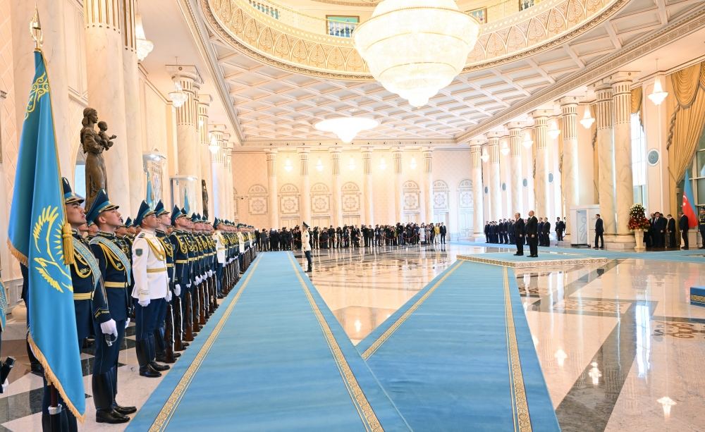 Prezident İlham Əliyevin Astanada rəsmi qarşılanma mərasimi olub (FOTO/VİDEO) (YENİLƏNİB)