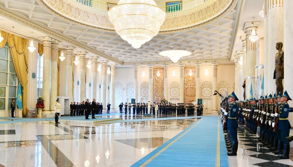 Prezident İlham Əliyevin Astanada rəsmi qarşılanma mərasimi olub (FOTO/VİDEO) (YENİLƏNİB)