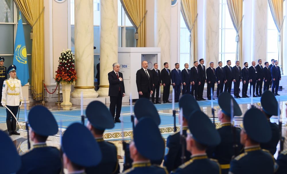 Prezident İlham Əliyevin Astanada rəsmi qarşılanma mərasimi olub (FOTO/VİDEO) (YENİLƏNİB)