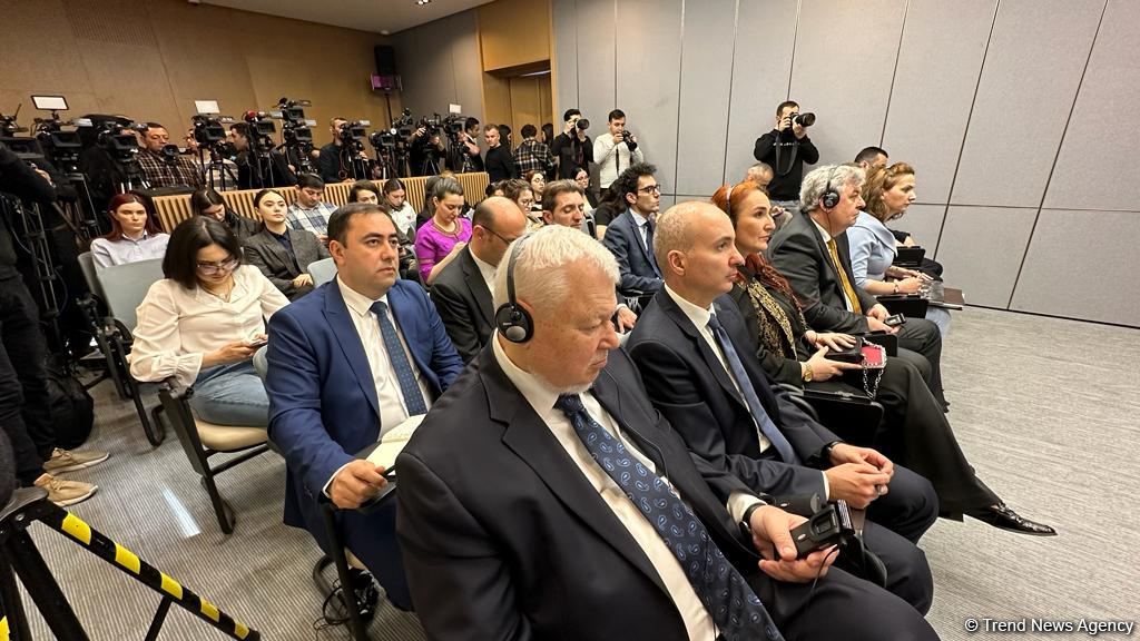 Ceyhun Bayramov və ATƏT-in fəaliyyətdə olan sədrinin mətbuat konfransı keçirilib (FOTO/VİDEO)