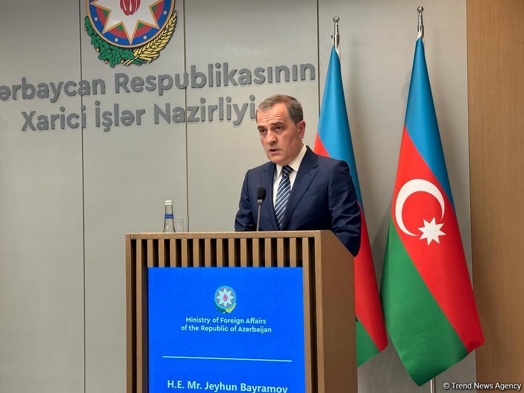 Ceyhun Bayramov və ATƏT-in fəaliyyətdə olan sədrinin mətbuat konfransı keçirilib (FOTO/VİDEO)