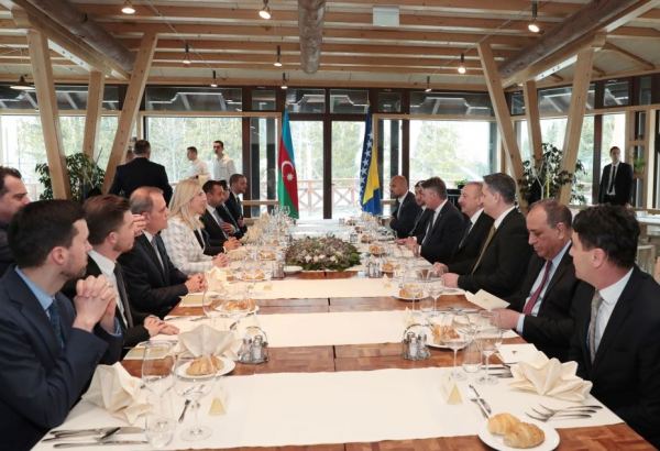 Sarayevoda Prezident İlham Əliyevin şərəfinə rəsmi nahar verilib (FOTO/VİDEO)