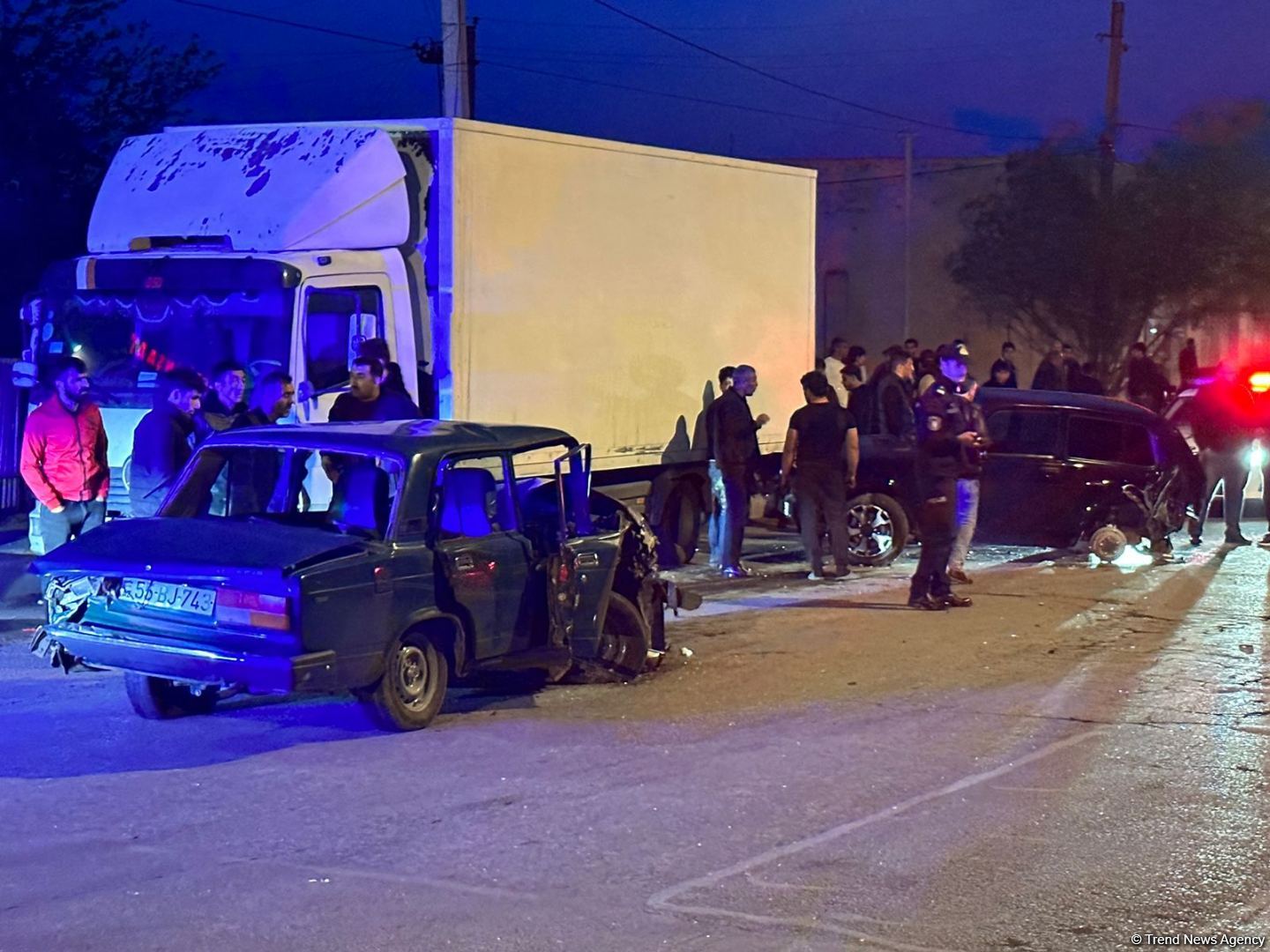 Bərdədə zəncirvari qəza baş verib, xəsarət alanlar var (FOTO)