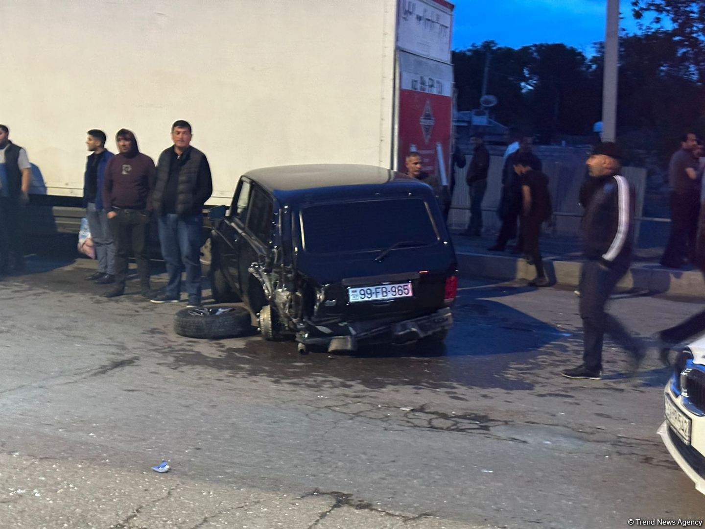 Bərdədə zəncirvari qəza baş verib, xəsarət alanlar var (FOTO)