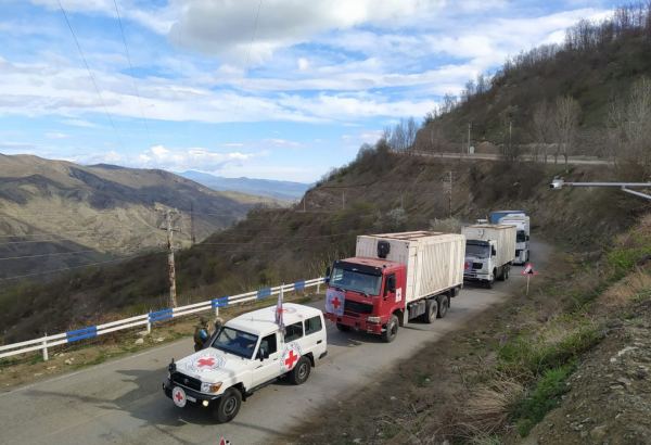 BQXK-ya məxsus avtomobillər Laçın yolundan keçib (FOTO)