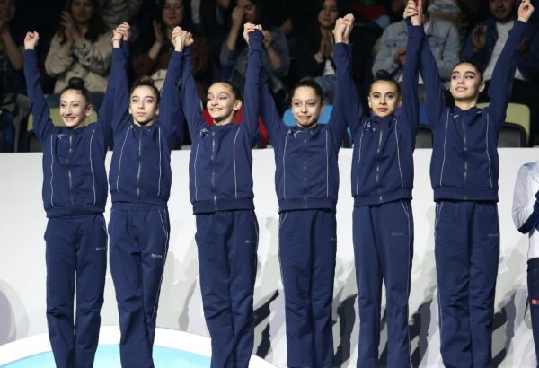 Gənc gimnastlarımız AGF Trophy beynəlxalq turnirində 5 topla proqramda birinci yeri tutub