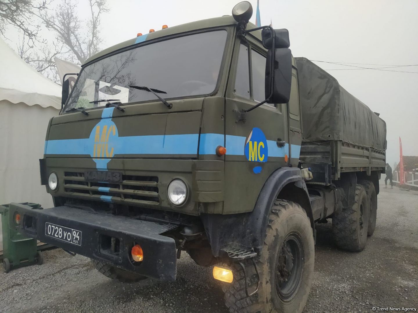 Sülhməramlılara aid 6 avtomobil Laçın yolundan maneəsiz keçib (FOTO)