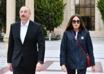 Prezident İlham Əliyev və Birinci xanım Mehriban Əliyeva Salyan rayonuna səfər ediblər (FOTO/VİDEO)