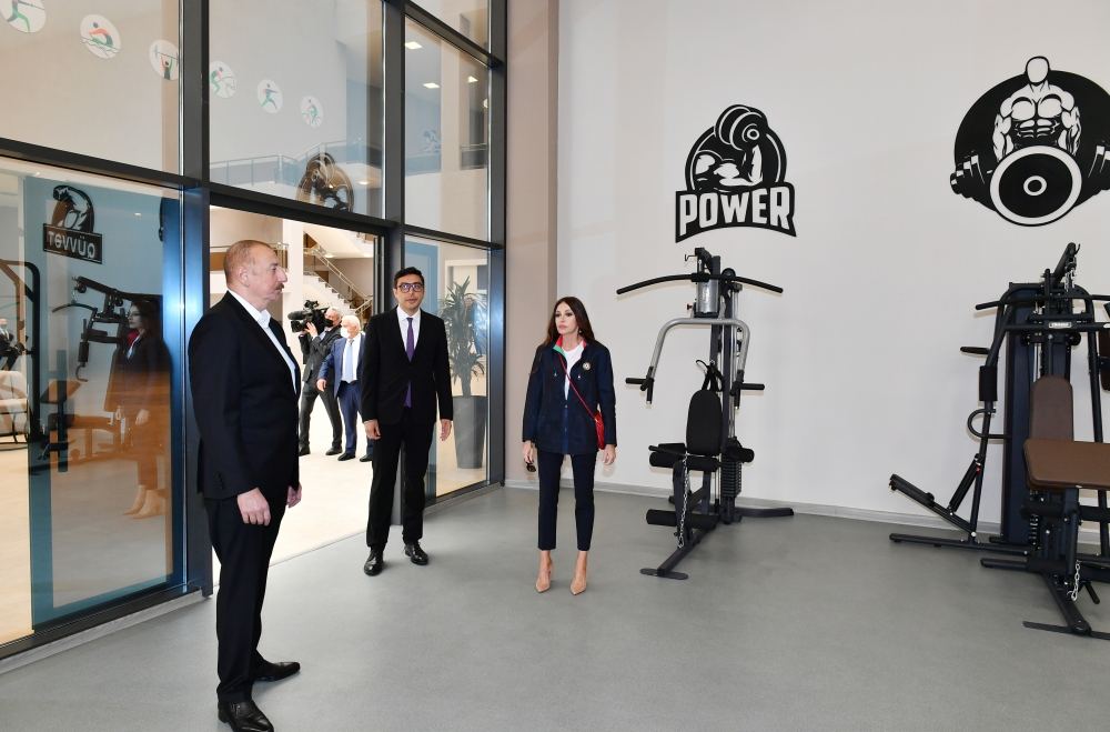 Prezident İlham Əliyev və Birinci xanım Mehriban Əliyeva Neftçala Olimpiya İdman Kompleksinin açılışında iştirak ediblər (FOTO/VİDEO) (YENİLƏNİB)