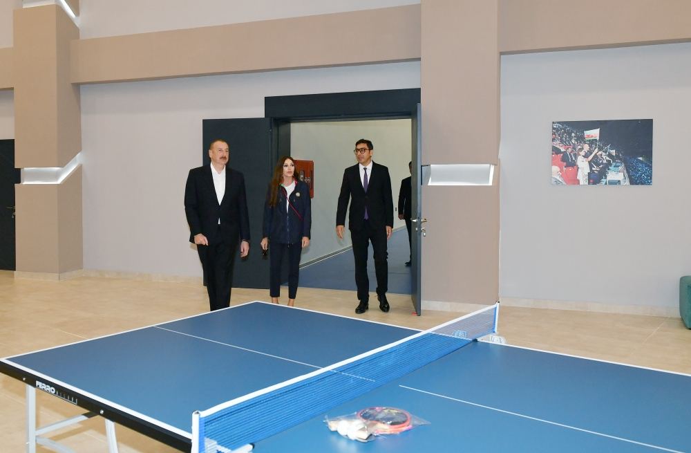 Prezident İlham Əliyev və Birinci xanım Mehriban Əliyeva Neftçala Olimpiya İdman Kompleksinin açılışında iştirak ediblər (FOTO/VİDEO) (YENİLƏNİB)