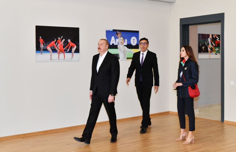 Prezident İlham Əliyev və Birinci xanım Mehriban Əliyeva Neftçala Olimpiya İdman Kompleksinin açılışında iştirak ediblər (FOTO/VİDEO) (YENİLƏNİB)