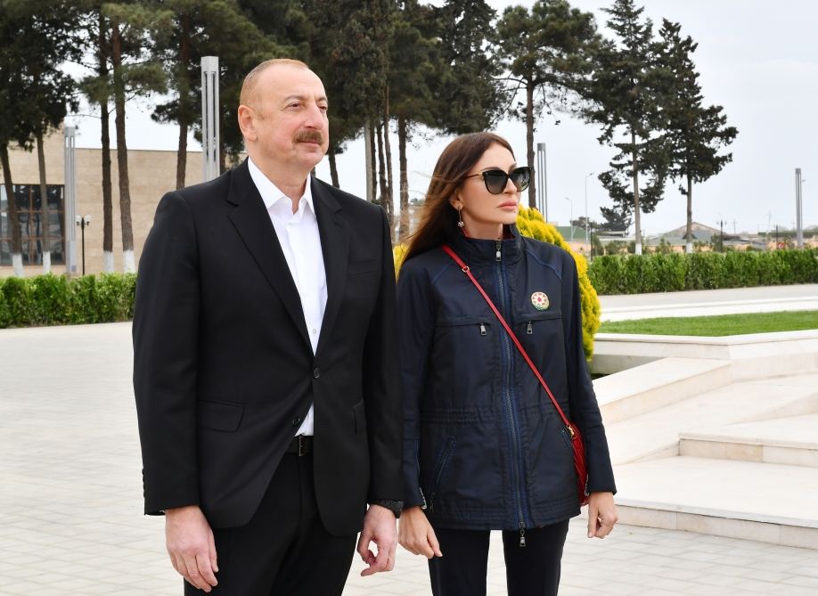 Prezident İlham Əliyev və Birinci xanım Mehriban Əliyeva Neftçala rayonuna səfər ediblər (FOTO/VİDEO)