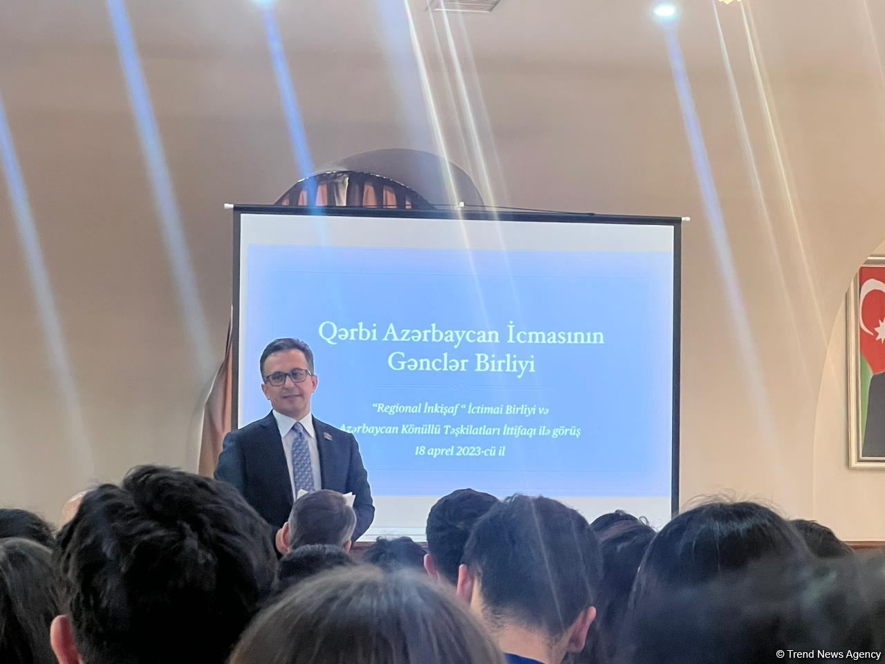 Qərbi Azərbaycan İcmasında məlumatlandırma sessiyası keçirilib (FOTO)