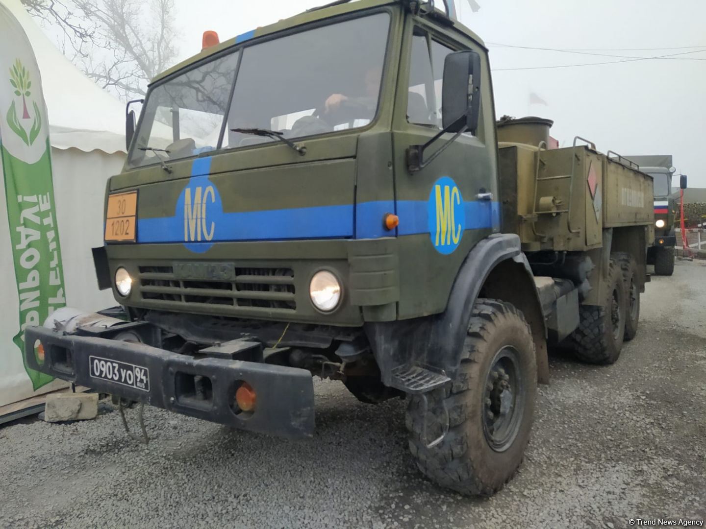Sülhməramlılara aid 39 avtomobil Laçın yolundan maneəsiz keçib (FOTO)