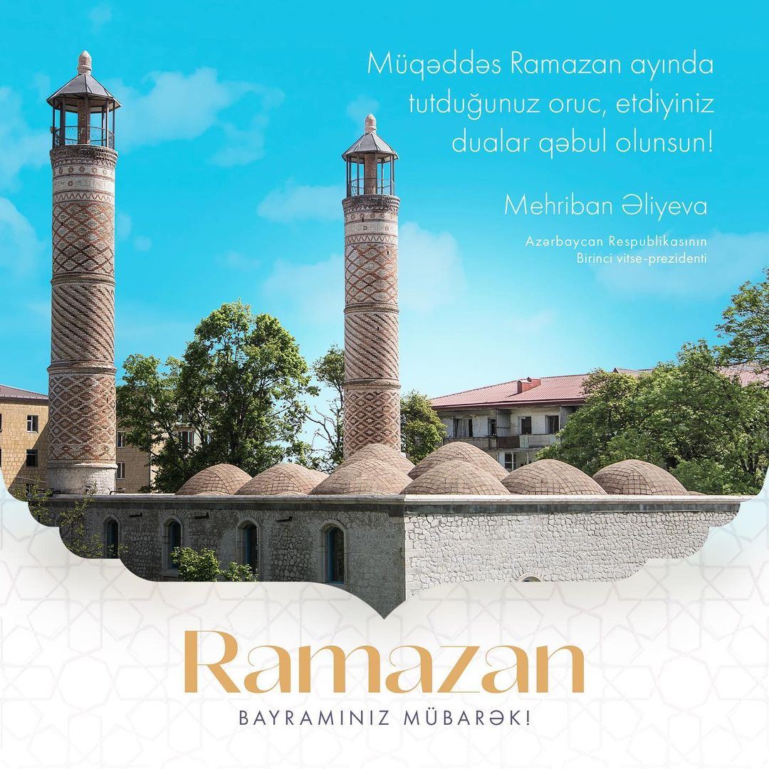 Birinci vitse-prezident Mehriban Əliyeva Ramazan bayramı ilə bağlı paylaşım edib (FOTO)