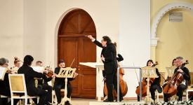 Filarmoniyada Qara Qarayev adına Dövlət Kamera Orkestrinin konserti təşkil edilib (VİDEO, FOTO)