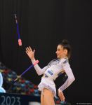 Bakıda bədii gimnastika üzrə Dünya Kuboku yarışlarının ikinci günündən maraqlı anlar (FOTO)