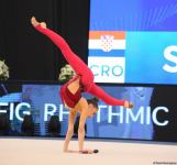Bakıda bədii gimnastika üzrə Dünya Kuboku yarışlarının ikinci günündən maraqlı anlar (FOTO)