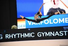 Bakıda bədii gimnastika üzrə Dünya Kuboku yarışlarının ikinci günündən maraqlı anlar (FOTO)