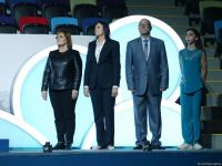 Bakıda bədii gimnastika üzrə Dünya Kubokunun qaliblərinin mükafatlandırılması mərasimi keçirilib (FOTO)