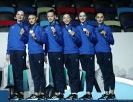 Bakıda bədii gimnastika üzrə Dünya Kubokunun qaliblərinin mükafatlandırılması mərasimi keçirilib (FOTO)